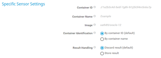 Specific Sensor Settings